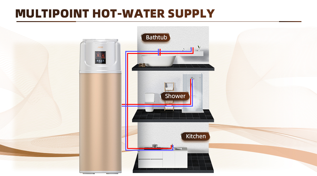 Outdoor Residential Commercial Heat Pump Water Heater from China