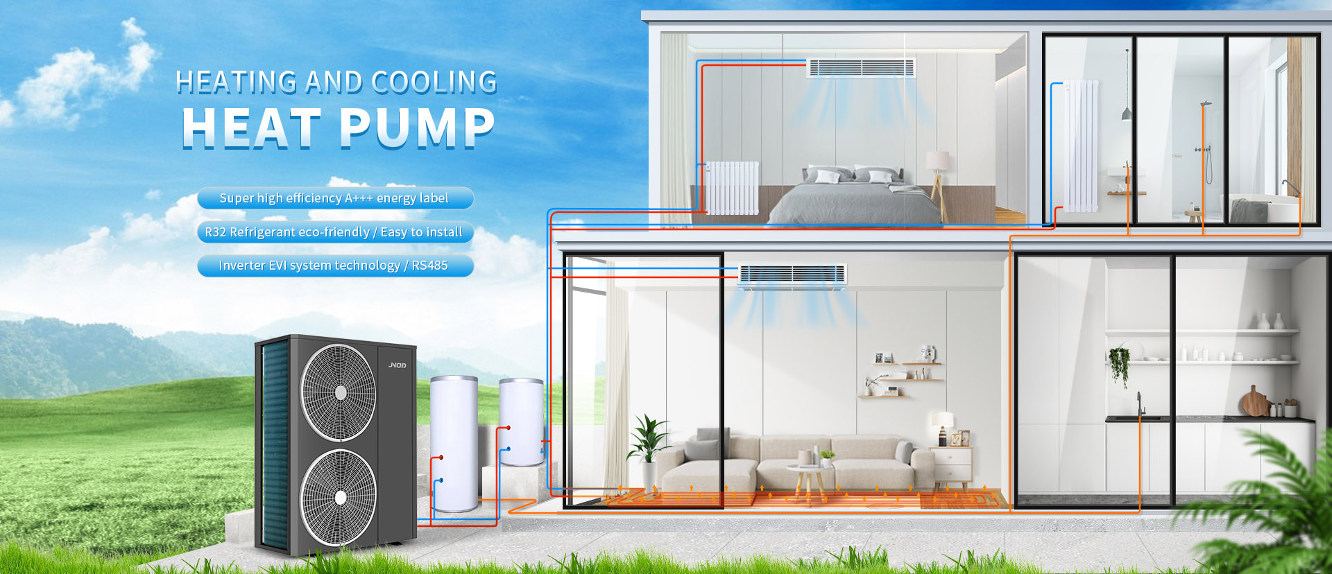 Air Flow Heating And Cooling Heat Pump