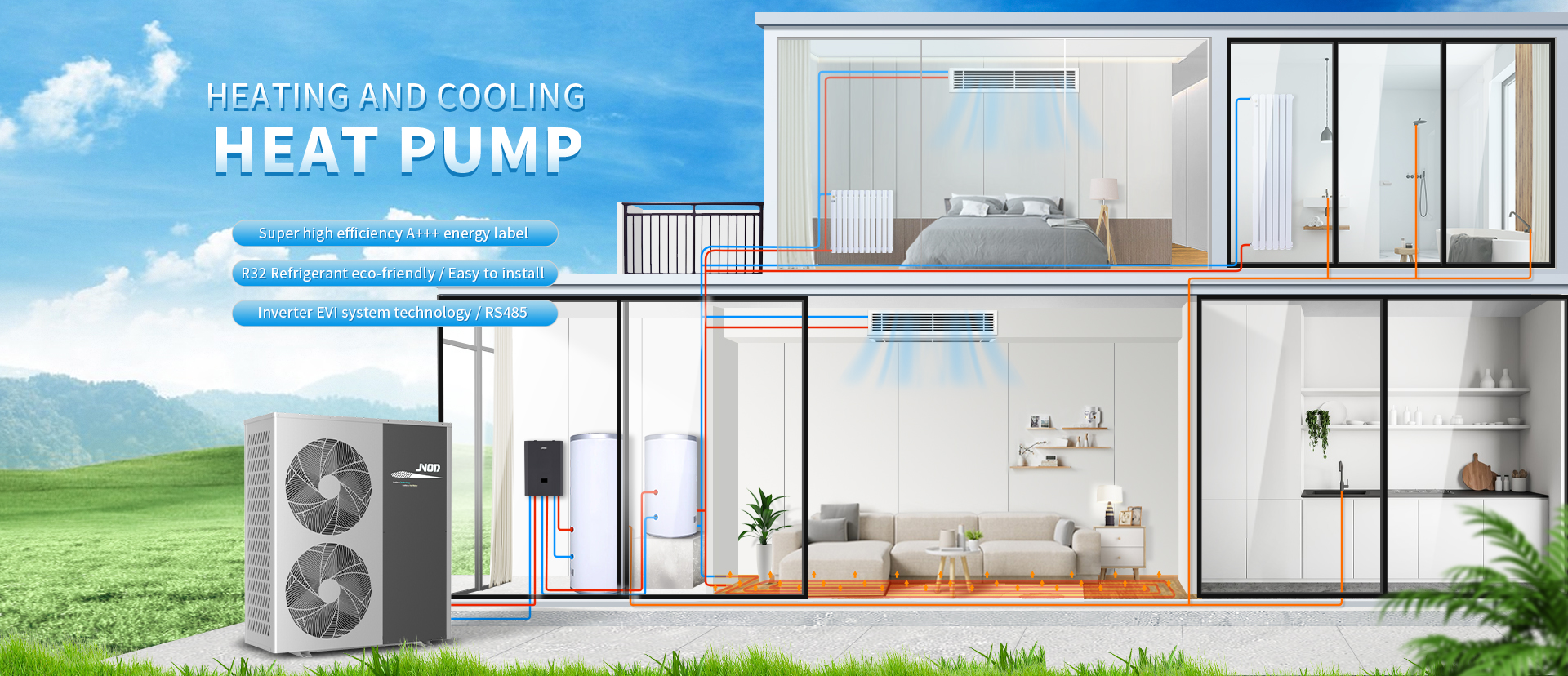 Air Source Heating And Cooling Heat Pump